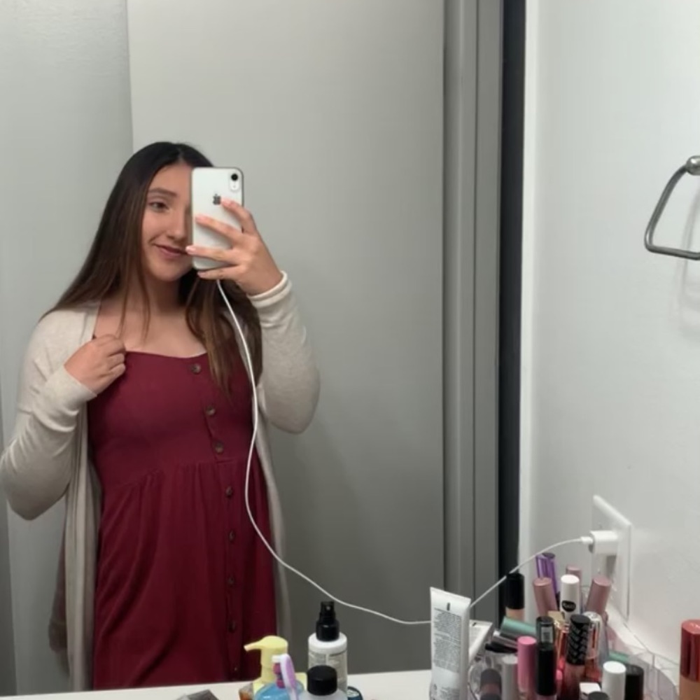 Burgundy dress